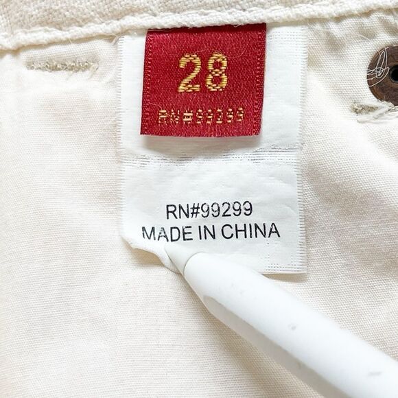 Anthropologie Level 99 Linen utility cargo baggy culottes in cream 28 - Picture 7 of 8